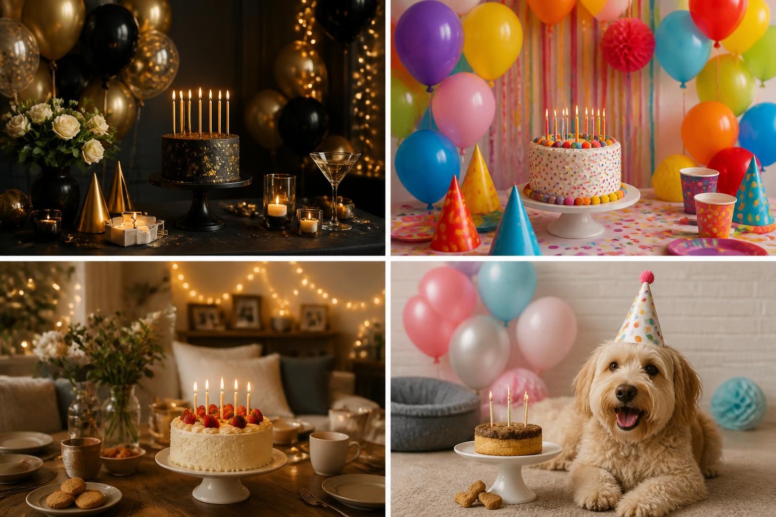Birthday prompt scenario collage without text