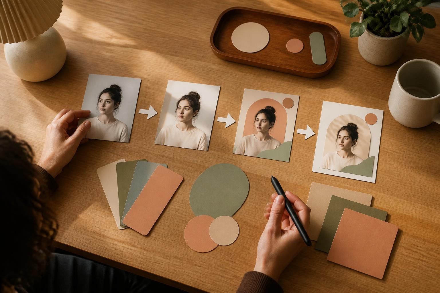 Creator workspace showing photo edit trend selection