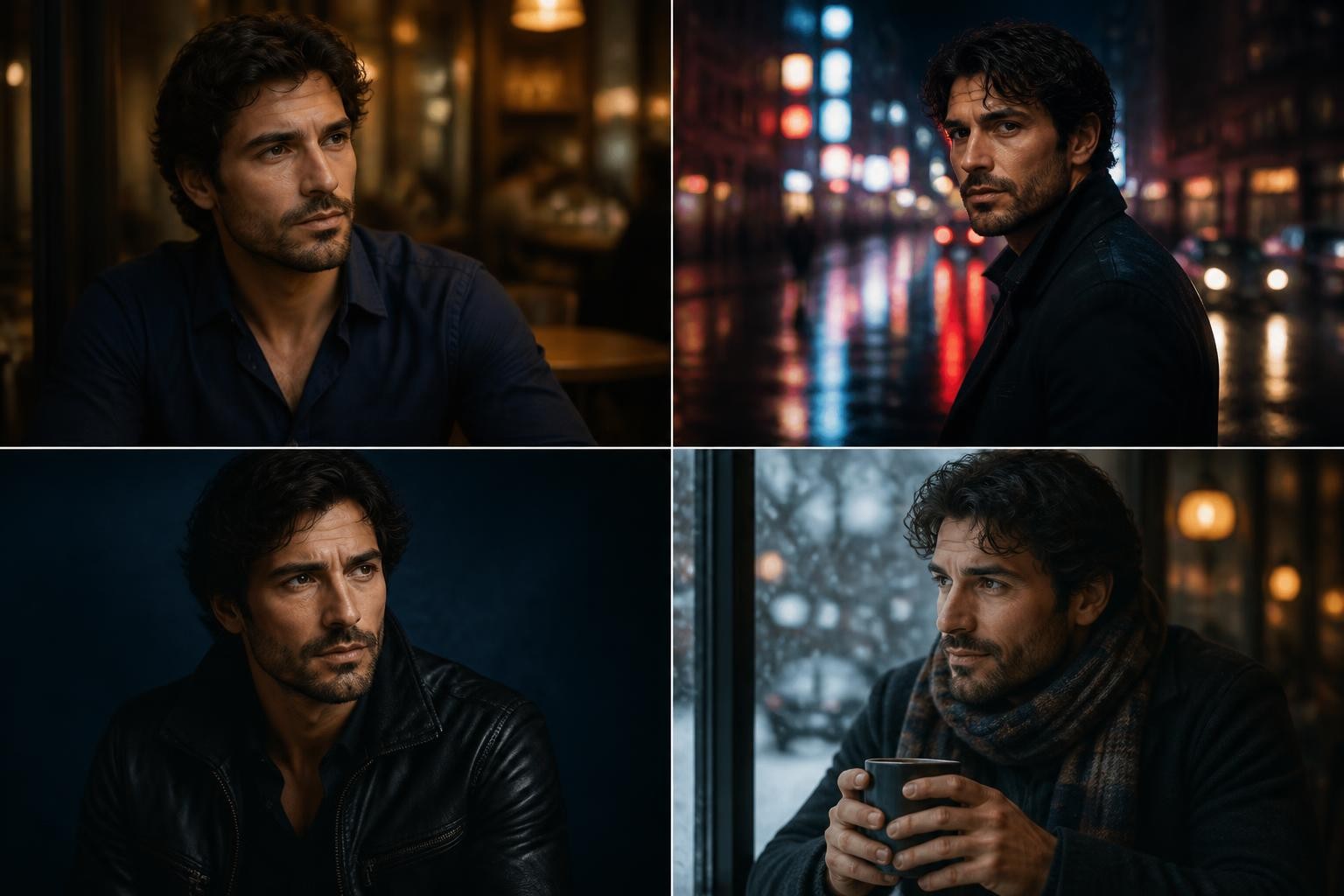Four ai prompt for boys portrait styles compared side by side